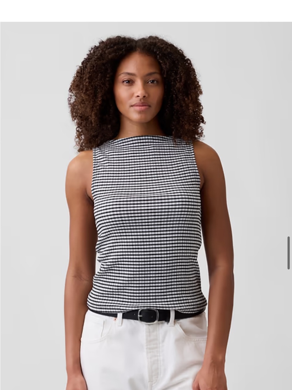 GAP Factory Black & White Gingham Sleeveless Tank